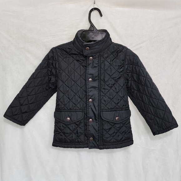 Navy Black/Blue Quilted and lined Coat for Girls - Picture 1 of 13